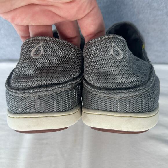 Olukai Men's sz 12 Nohea Mesh Grey Slip On Loafer Walking Fishing Outdoors Shoes - Picture 12 of 13